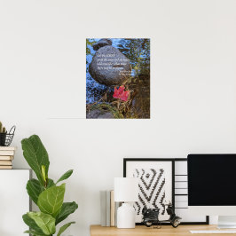 Verlanglijst Verzen met Gevallen Blad op Water Poster