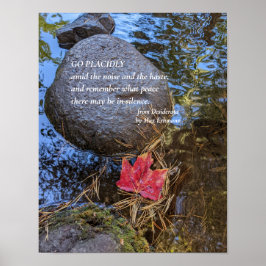 Verlanglijst Verzen met Gevallen Blad op Water Poster
