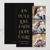 Verlanglijst Woorden BEWERKBARE KLEUR Vakantiefoto Feestdagenkaart (Voorkant / Achterkant)