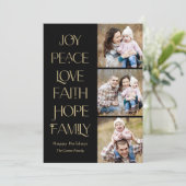 Verlanglijst Woorden BEWERKBARE KLEUR Vakantiefoto Feestdagenkaart (Staand voorkant)