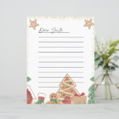 Verlanglijstje Brief aan de Kerstman Feestelijke K (Staand voorkant)