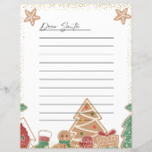 Verlanglijstje Brief aan de Kerstman Feestelijke K (Voorkant)