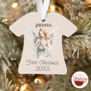 Verlanglijstje Eerste Kerstmis Engel Ornament