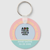 Verlanglijstje naam, tekst & speciale datum, fotok sleutelhanger (Voorkant)