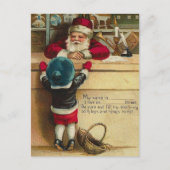 Verlanglijstje voor Santa Victoriaans Child Talks Feestdagenkaart (Voorkant)