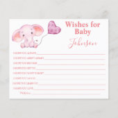 Verlangt Baby | Baby olifant | KAART BABY SHOWER (Voorkant)