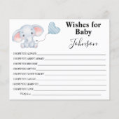 Verlangt Baby | Baby olifant | KAART BABY SHOWER (Voorkant)