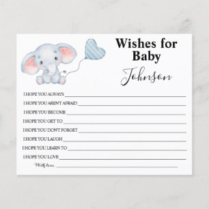 Verlangt Baby   Baby olifant   KAART BABY SHOWER