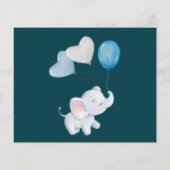 Verlangt Baby | Baby olifant | KAART BABY SHOWER (Achterkant)