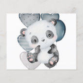 Verlangt Baby | Baby Panda | KAART BABY SHOWER (Achterkant)