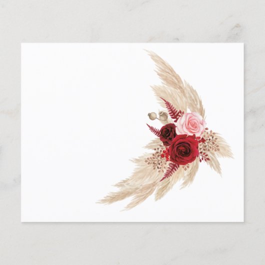 Verlangt Baby | Pampas Grass | KAART BABY SHOWER (Achterkant)