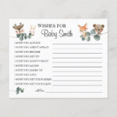 Verlangt de New Baby Woodland baby shower Card Flyer (Voorkant)