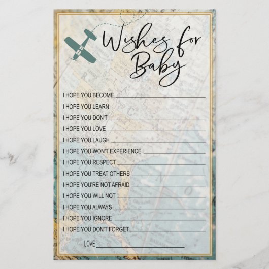 Verlangt het Baby-Baby shower gastgeheugen (Voorkant)