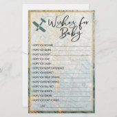 Verlangt het Baby-Baby shower gastgeheugen (Voorkant / Achterkant)