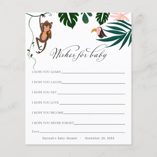 Verlangt het Briefkaart van het Baby shower van de (Voorkant)