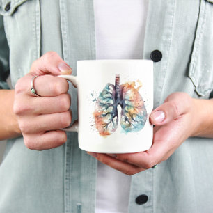 Verlangt naar de levensbomen, kleurrijke waterverf koffiemok