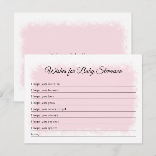 Verlangt voor Baby, WinterBaby shower, elke kleur Briefkaart (Voorkant / Achterkant)