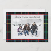 Verlate Inclusive Holiday Plaid-fotokaart Kaart (Voorkant)