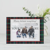 Verlate Inclusive Holiday Plaid-fotokaart Kaart (Staand voorkant)