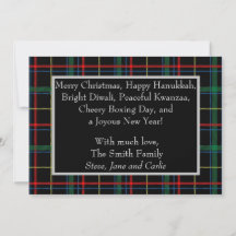 Verlate Inclusive Holiday Plaid-fotokaart