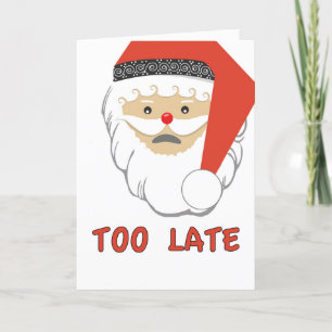 Verlate kerstwensen van Sad Santa Claus Feestdagen Kaart