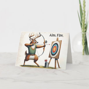 Verlate Verjaardag Buck Schieten van een Boog en P Kaart