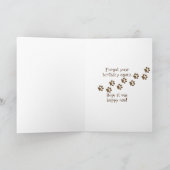 Verlate verjaardag-gouden retriever puppy kaart (Binnen)