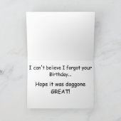 Verlate verjaardag Husky Dog Wenskaart Kaart (Binnen)