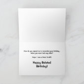 VERLATE VERJAARDAG KAART - NEE, ZEG ME DAT HET NIE (Binnen)