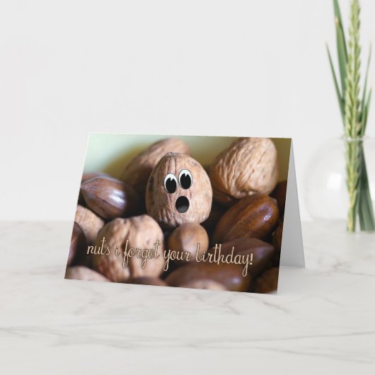 Verlate Verjaardag Kaart - Nuts Ik ben je verjaard (Voorkant)