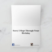 Verlate verjaardag Kaart - Sleeping Corgi Puppy (Binnen)