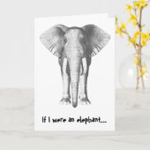 Verlate verjaardag - olifant kaart (Gele Bloem)