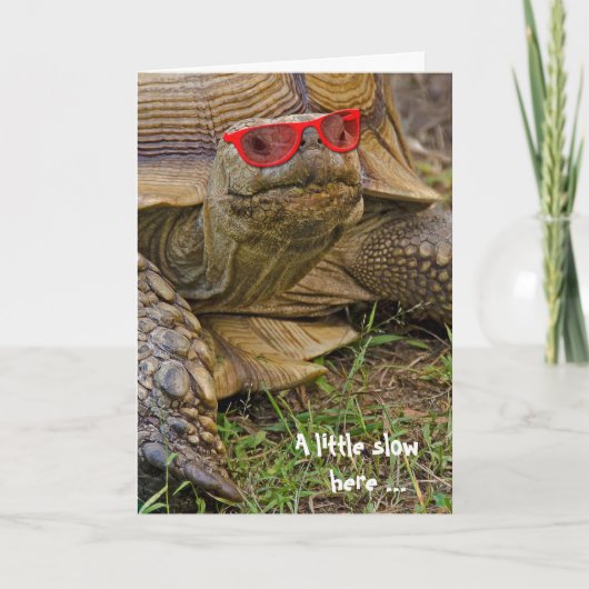Verlate Verjaardag Tortoise in zonnebril Kaart (Voorkant)