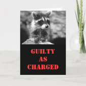 Verlate verjaardag van wasbeer kaart (Voorkant)