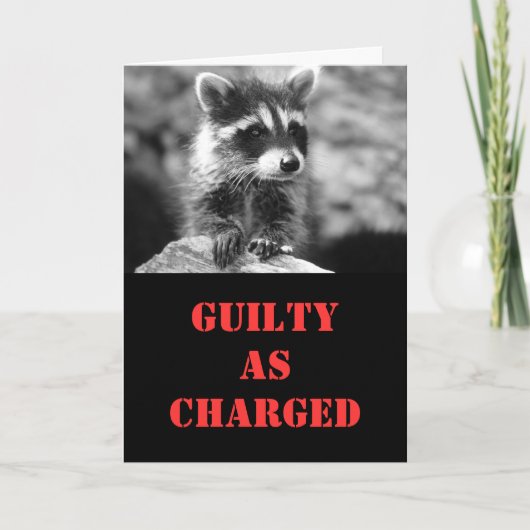 Verlate verjaardag van wasbeer kaart (Voorkant)