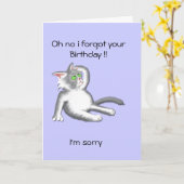 Verlate verjaardagsgroeten kaart (Gele Bloem)