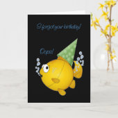 Verlate verjaardagsvis kaart (Gele Bloem)