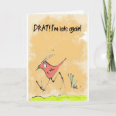 Verlate verjaardagsvogel kaart (Voorkant)