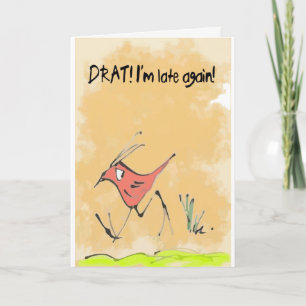 Verlate verjaardagsvogel kaart