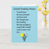 Verlate verjaardagswensen - een grappig verjaardag kaart (Gele Bloem)