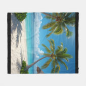 Verlaten Amerikaans strand Fleece Deken (Voorkant (Horizontaal))