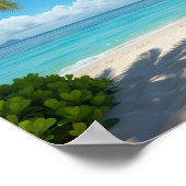 Verlaten Amerikaans strand Poster (Hoek)