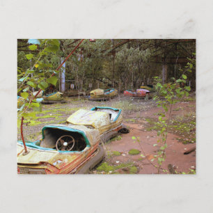 Verlaten Amusement Park Tsjernobyl Briefkaart
