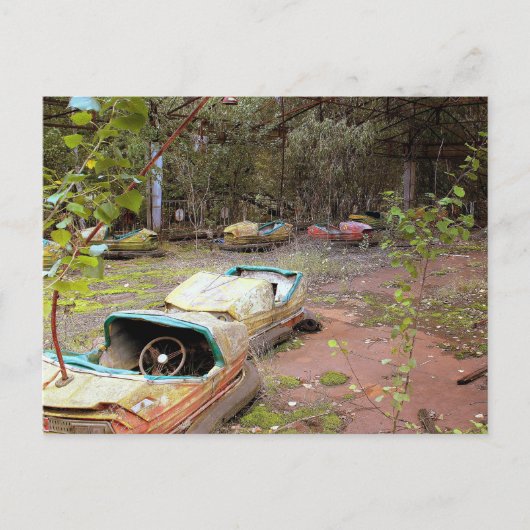 Verlaten Amusement Park Tsjernobyl Briefkaart (Voorkant)
