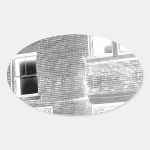 Verlaten appartement te huur - negatief ovale sticker