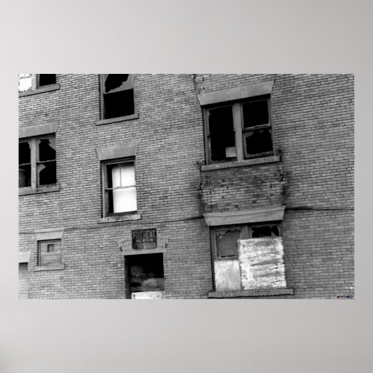 Verlaten appartement te huur poster (Voorkant)