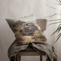 Verlaten auto in de woestijn