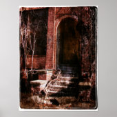 Verlaten baksteen en wijnstokken poster (Voorkant)