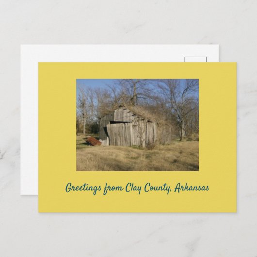 Verlaten Barn in Arkansas Briefkaart (Voorkant / Achterkant)