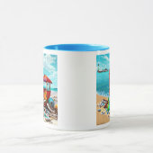 Verlaten Beach Boat Wreckage AI genereerde kunst Mok (Midden)